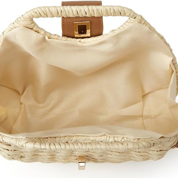 Luxurious Straw Dumpling Purse - Perfect Gift for Birthdays & Special Occasions - Picture 5 of 7